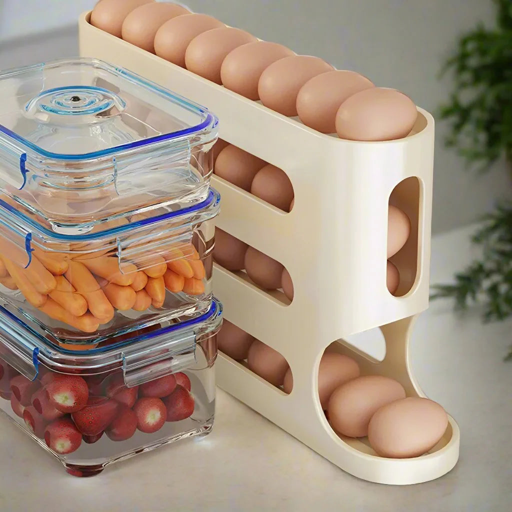Organizador de Huevos Premium 4 Niveles | Dispensador Smart para Refrigerado