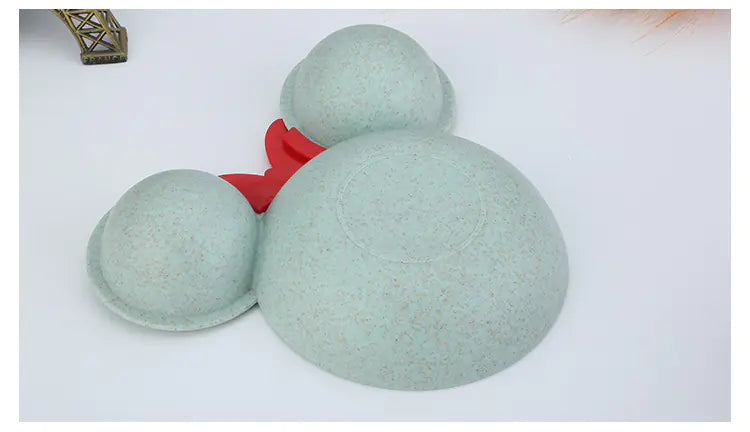 Mickey Mouse Kids Bowl Set with Cartoon Fork and Plate