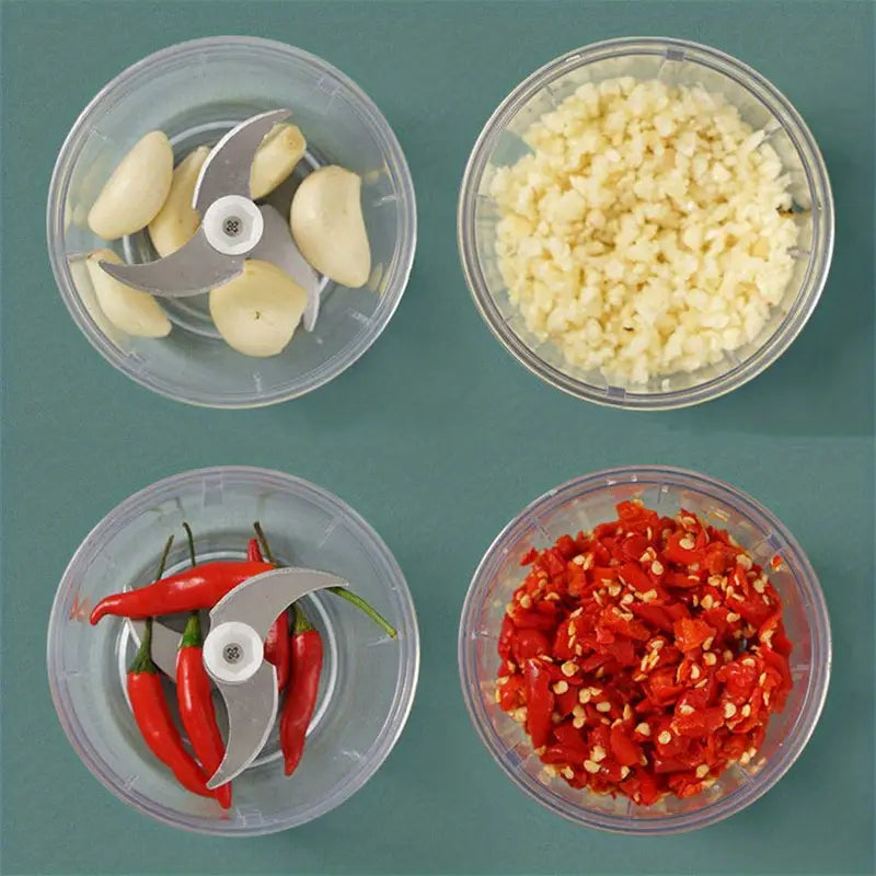 2-in-1 Electric Egg Beater and Food Processor Machine