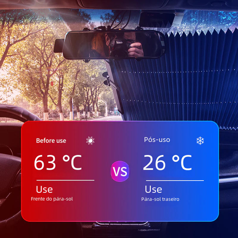 Car Sunshade with Automatic Retractable Design