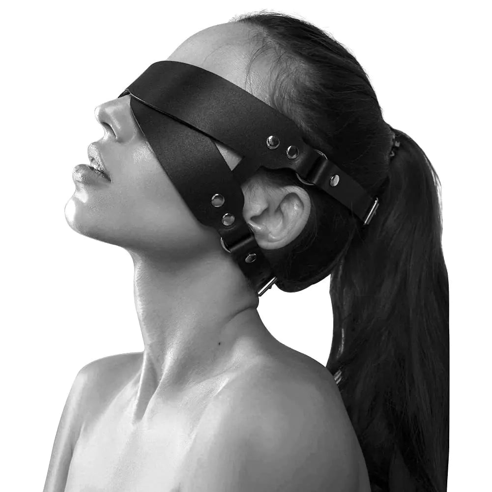 Gothic Leather Eye Mask for Events