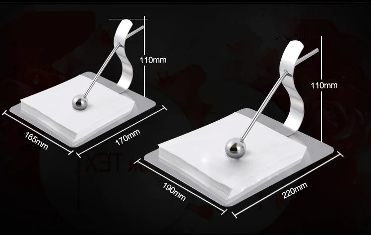Square Stainless Steel Tissue Box for Tabletop