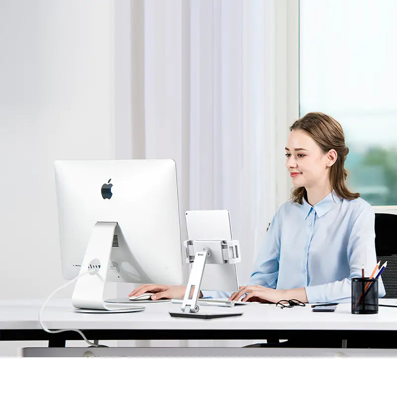 Adjustable Metal Phone Stand for Desktop Use