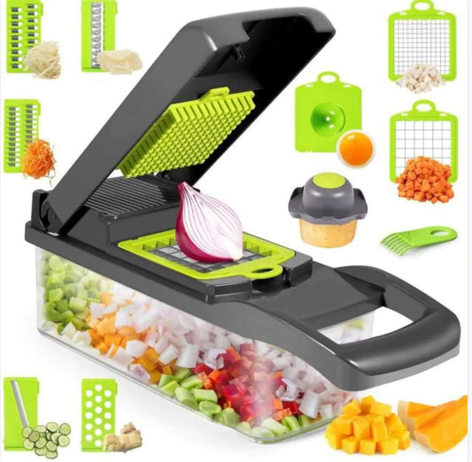 12-in-1 Manual Vegetable Chopper and Slicer Gadget