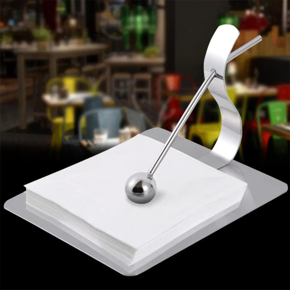 Square Stainless Steel Tissue Box for Tabletop