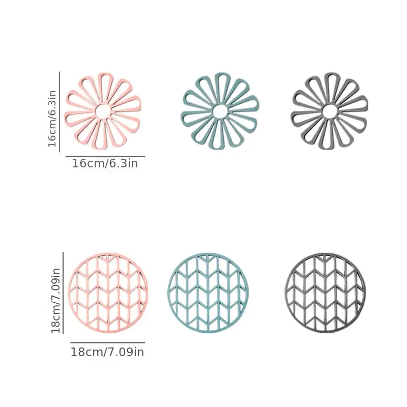 Silicone Trivet Mat - Heat Resistant Non-Slip Holder