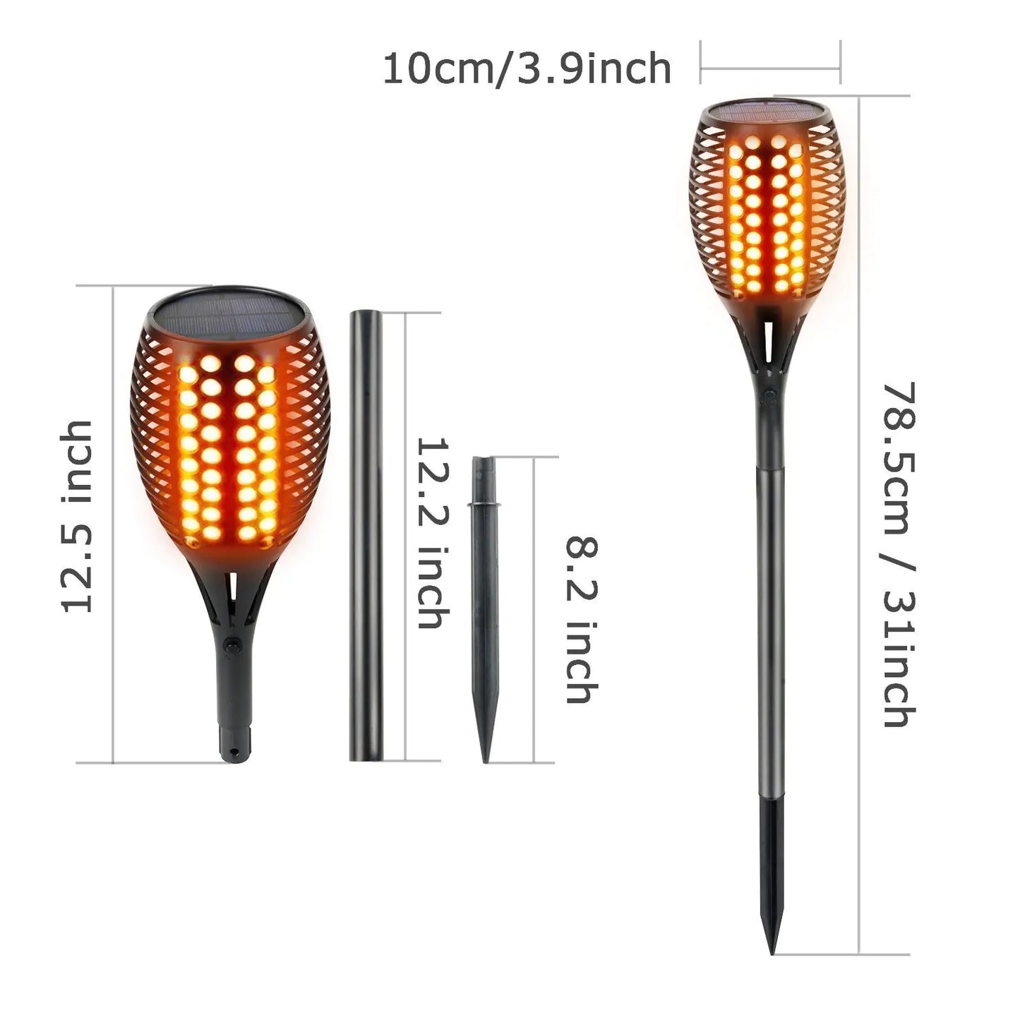 Solar LED Outdoor Flame Torch Landscape Light