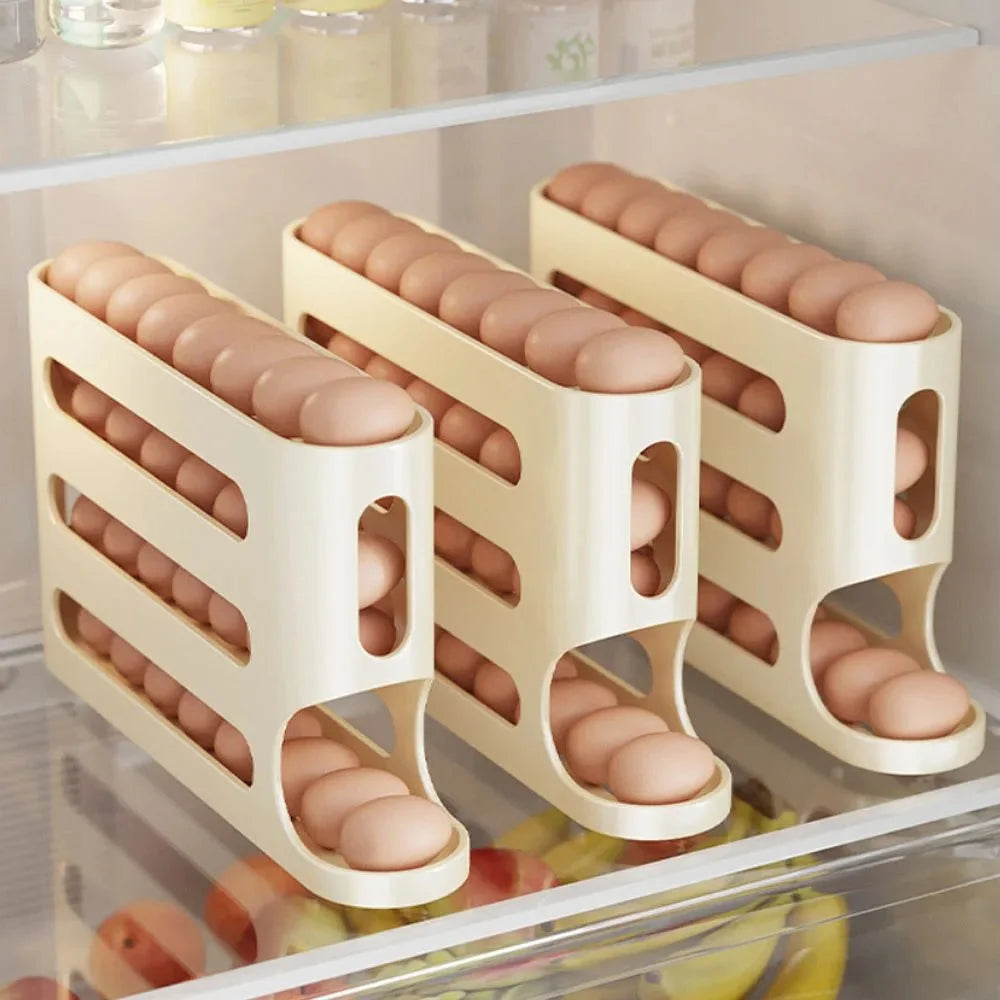 Organizador de Huevos Premium 4 Niveles | Dispensador Smart para Refrigerado