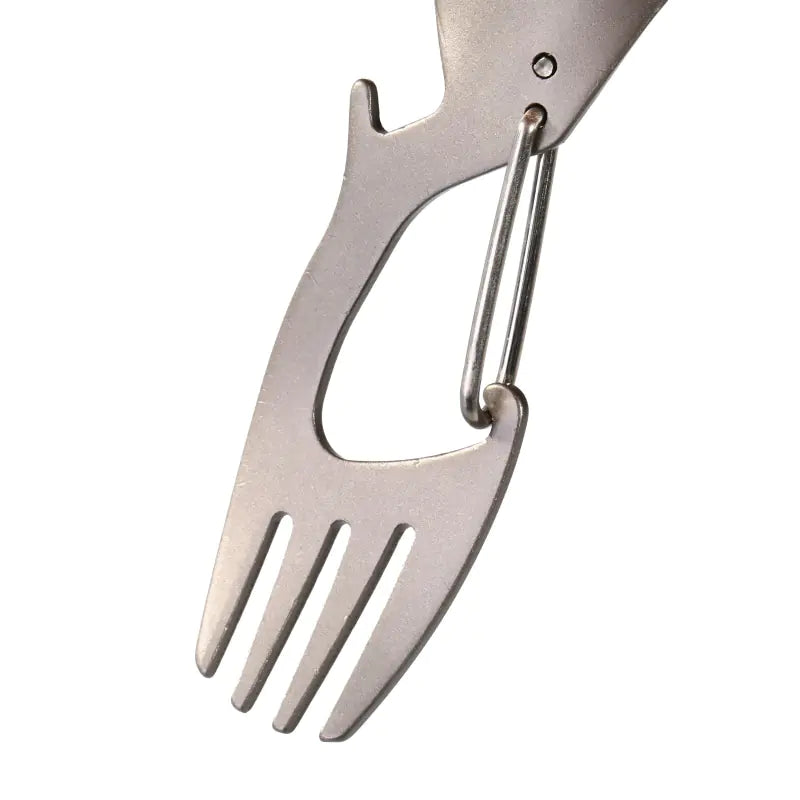 Titanium Multifunctional Fork and Spoon with Opener