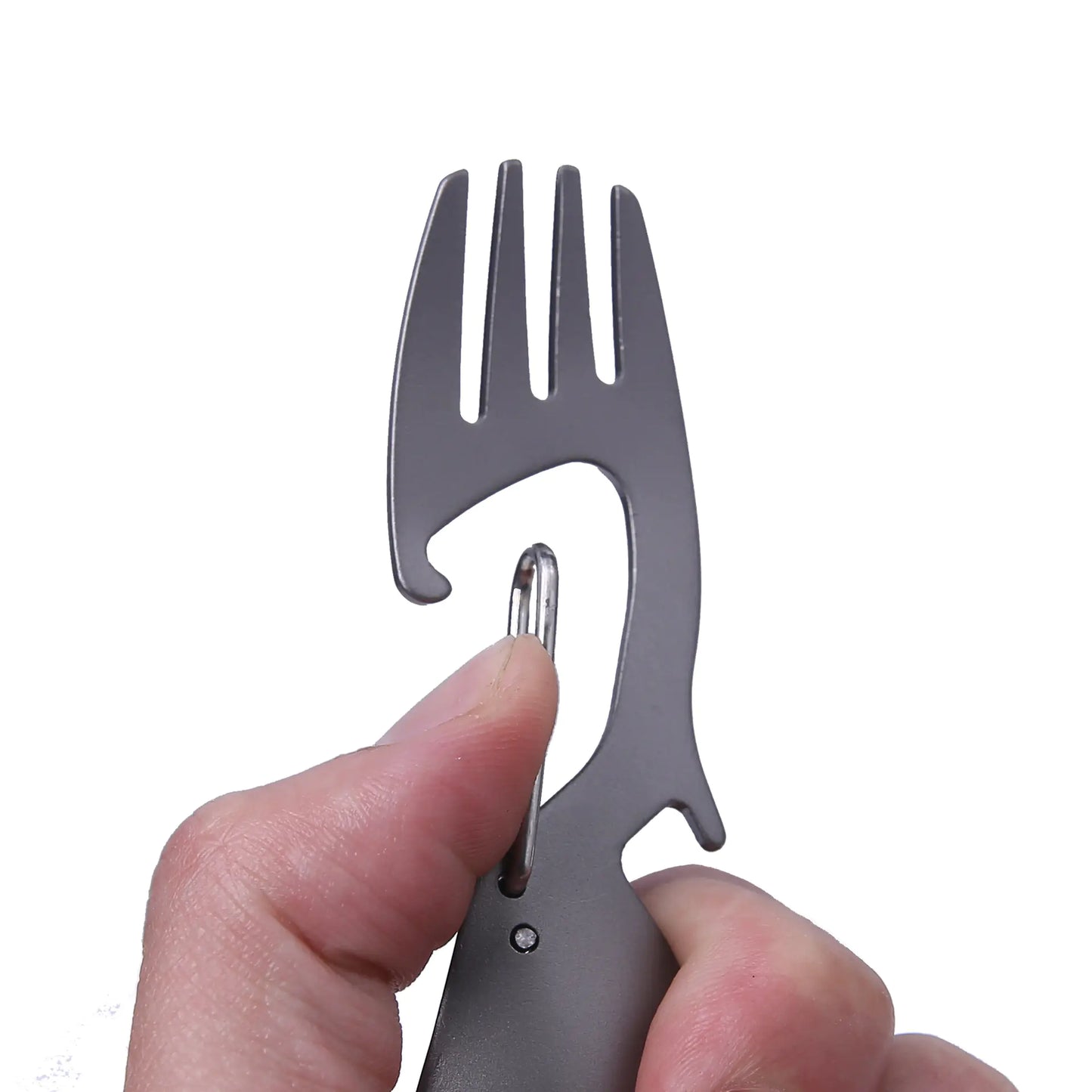 Titanium Multifunctional Fork and Spoon with Opener
