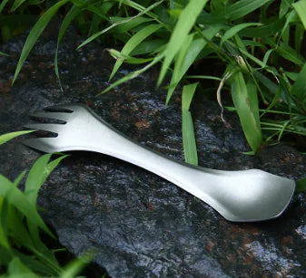 Titanium Outdoor Picnic Fork Spoon Set - Portable Travel用