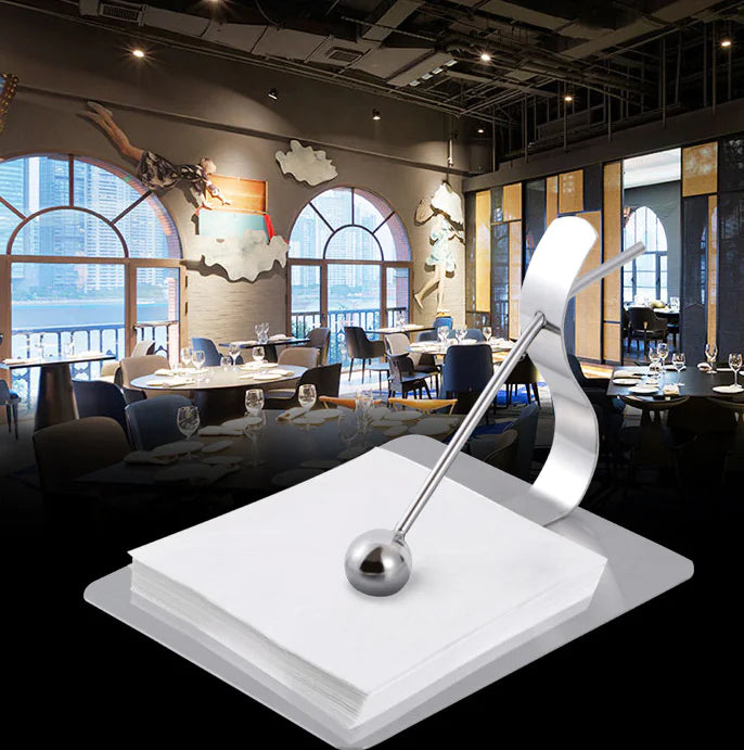 Square Stainless Steel Tissue Box for Tabletop