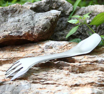 Titanium Outdoor Picnic Fork Spoon Set - Portable Travel用