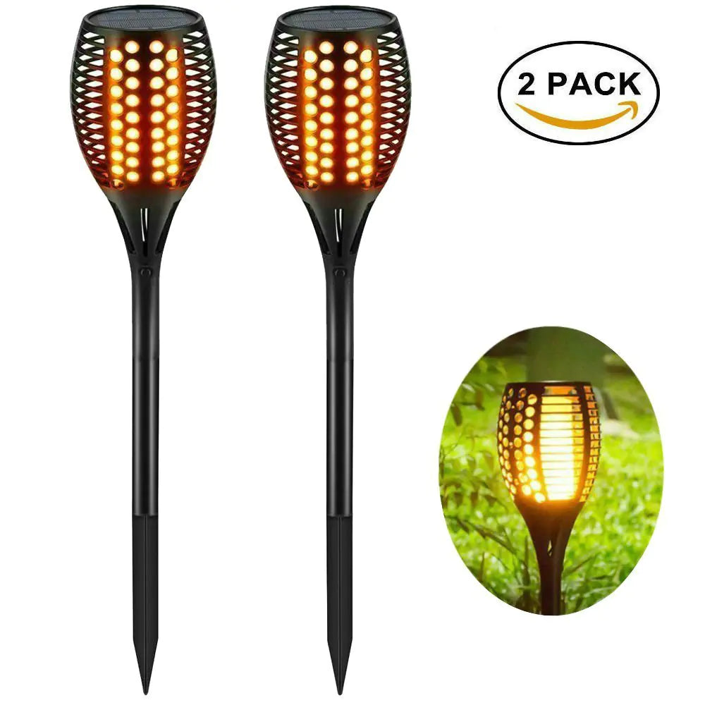 Solar Garden Flame Torch Light with 96 LED Waterproof