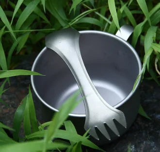 Titanium Outdoor Picnic Fork Spoon Set - Portable Travel用