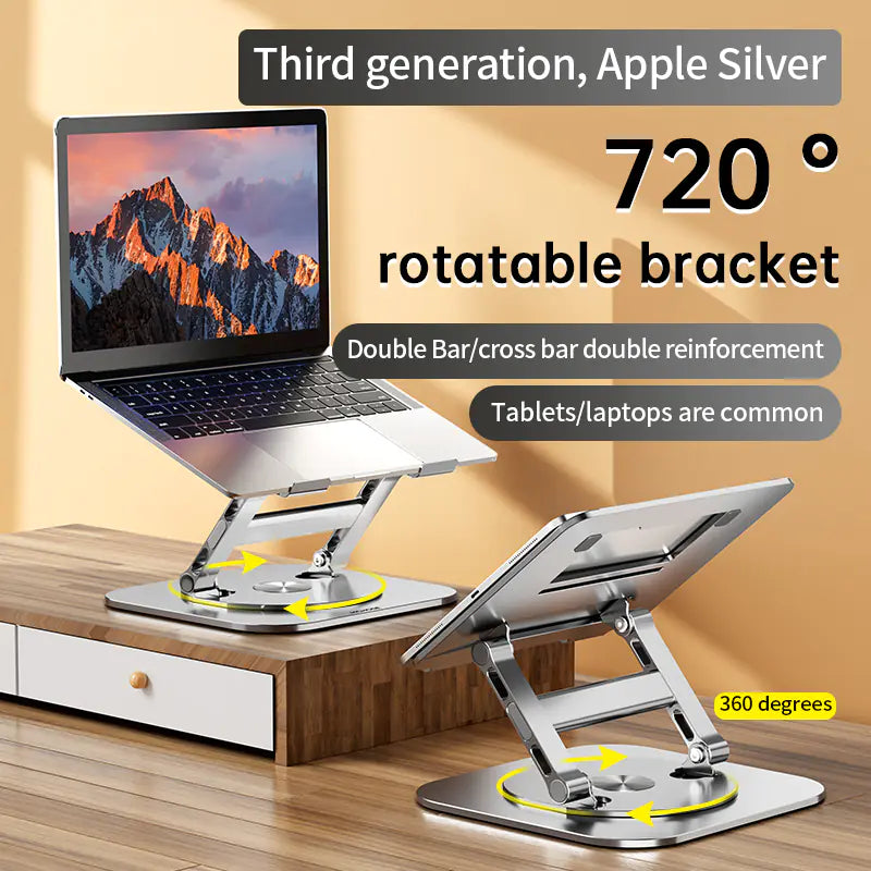 Adjustable Aluminum Laptop Stand for Desk and iPad