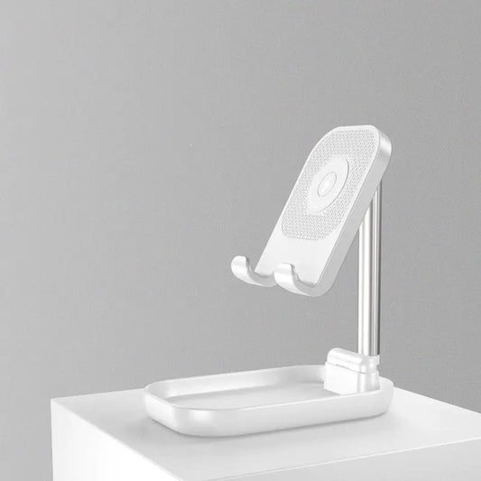 Soporte Ajustable Metálico con Carga Inalámbrica – Base Universal para Celular