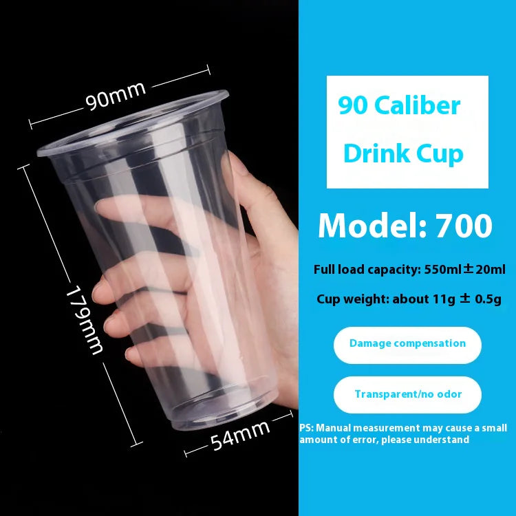 Disposable Thickened Plastic Milk Tea Cup (90mm)