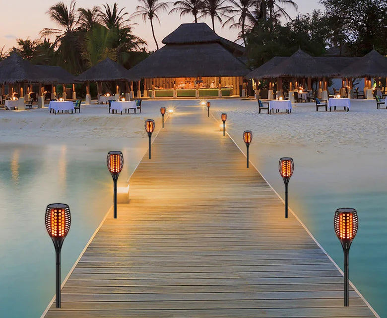 Solar LED Outdoor Flame Torch Landscape Light