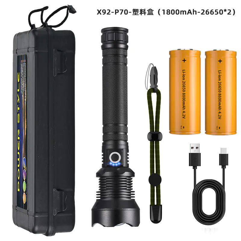 🔦 X92 USB Ultra Bright Flashlight – Potencia táctica. Diseño inteligente.
