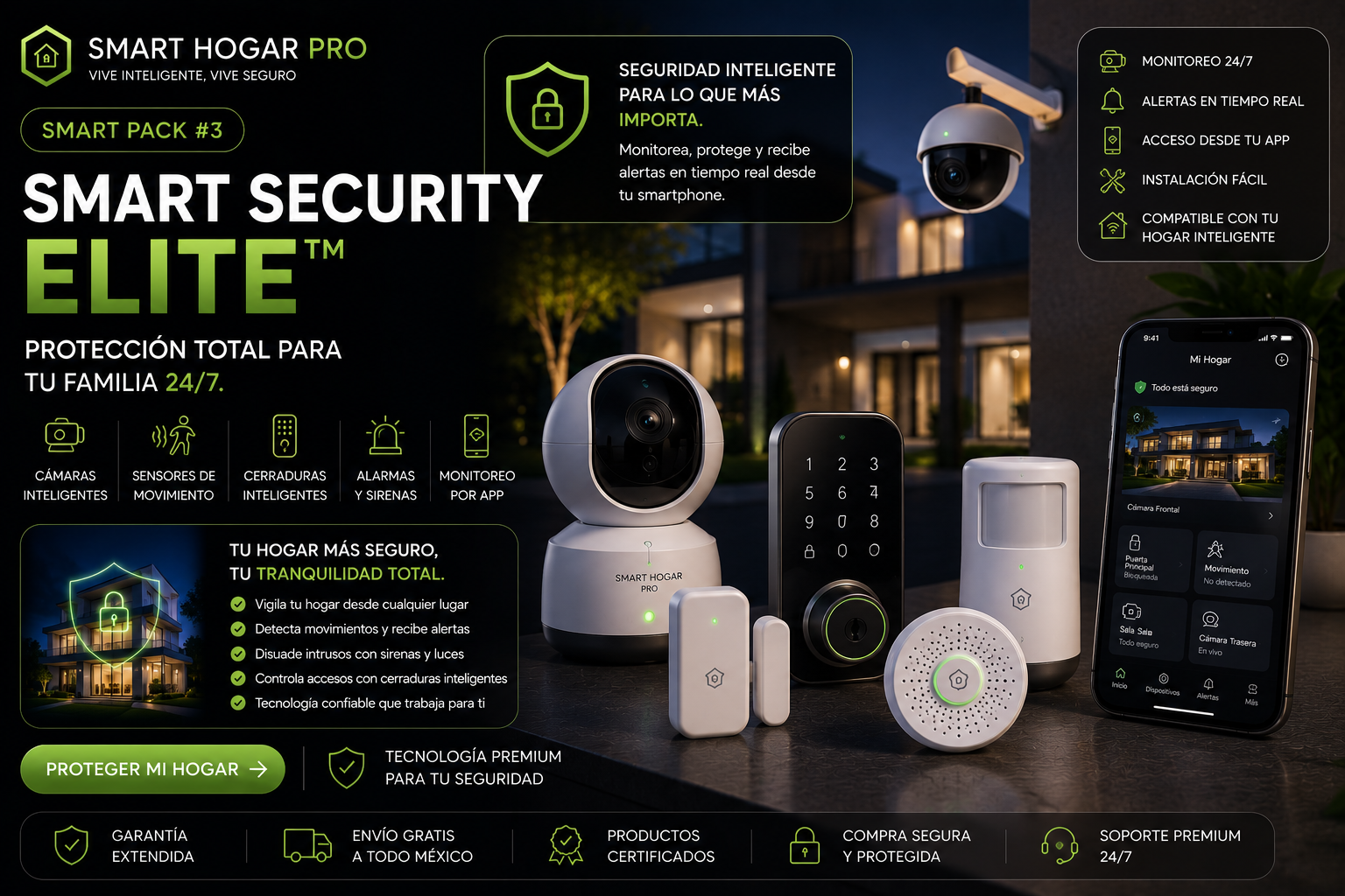 Vigila Tu Hogar en Tiempo Real — Cámara WiFi Interior 1080p