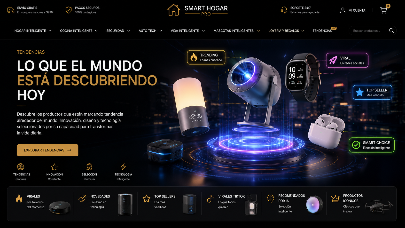 Vigila Tu Hogar en Tiempo Real — Cámara WiFi Interior 1080p