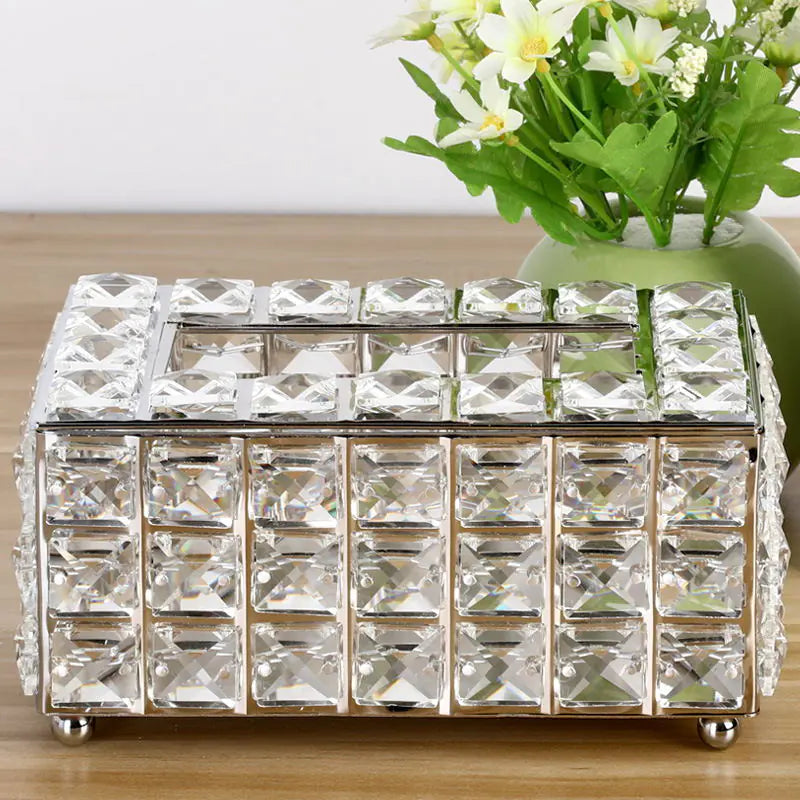 Minimalist Crystal Tissue Box for Home Decor