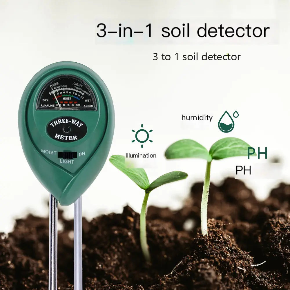 3-in-1 Soil Moisture & pH Meter
