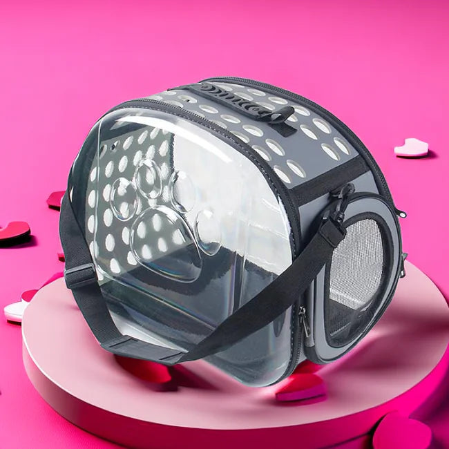 Foldable PVC Pet Carrier Bag for Cats and Dogs