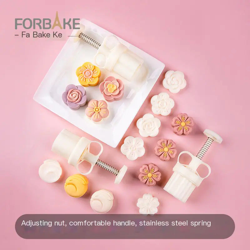 Mid-Autumn Festival Rabbit & Cherry Blossom Mooncake Mold