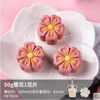 Mid-Autumn Festival Rabbit & Cherry Blossom Mooncake Mold