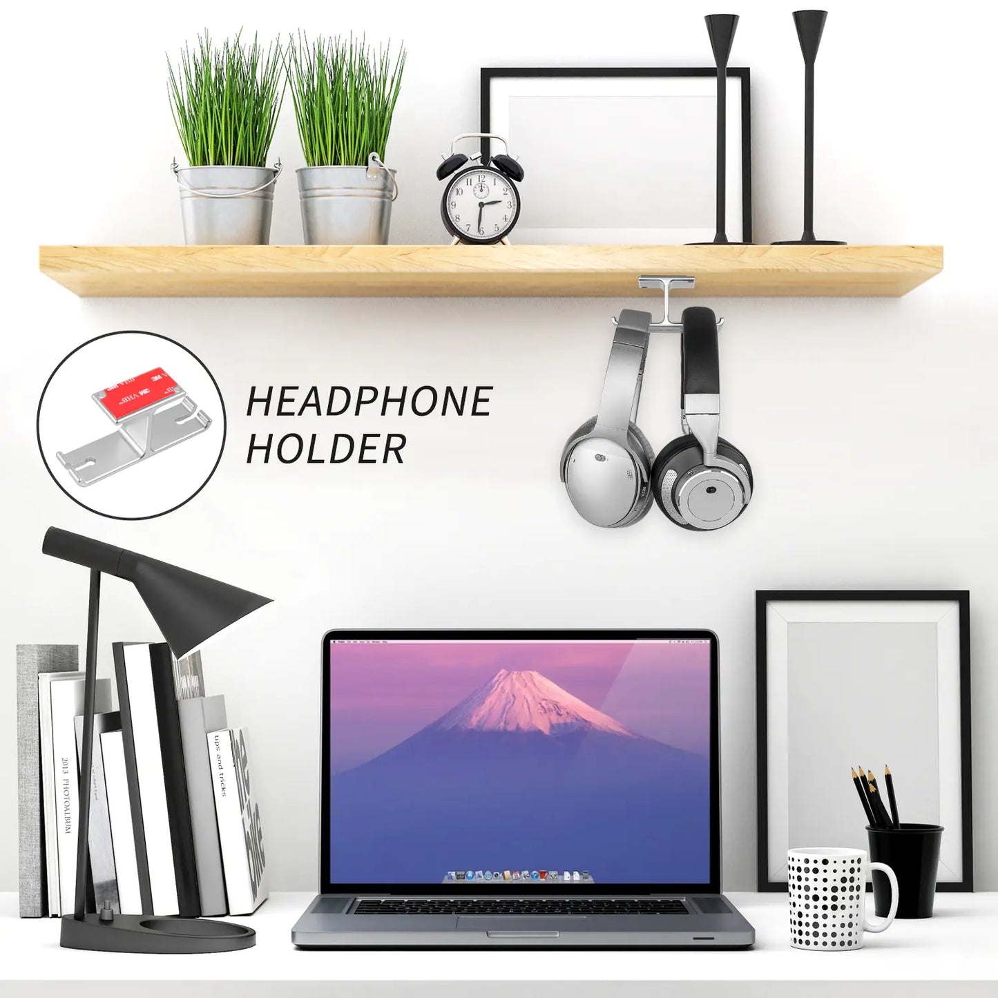 New Bee Headphone Stand, Aluminum Desk Storage Hook