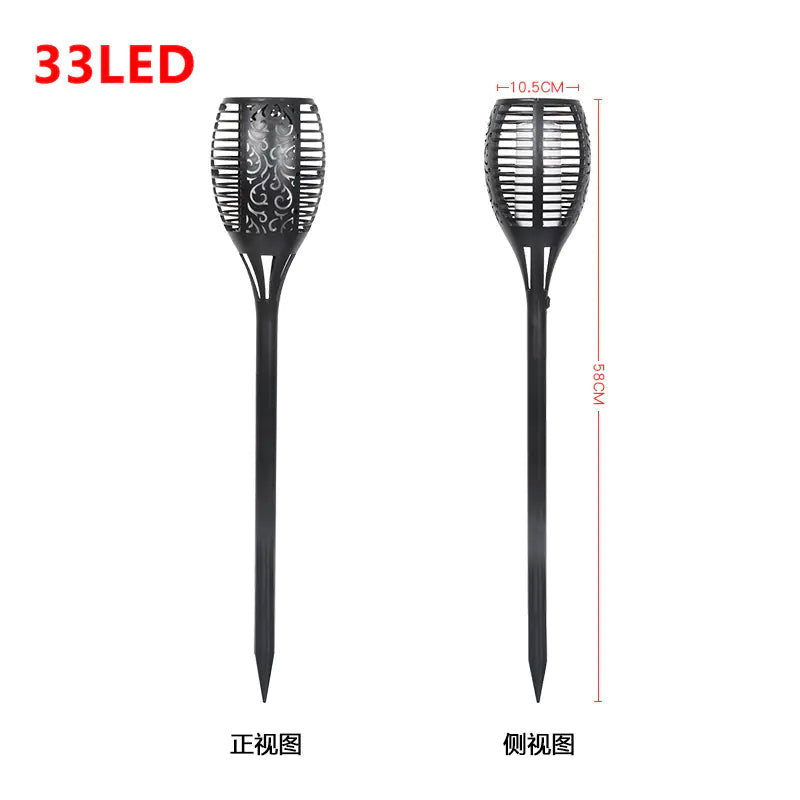New Solar LED Flame Torch Light for Outdoor Decoration