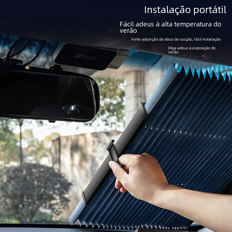 Car Sunshade with Automatic Retractable Design