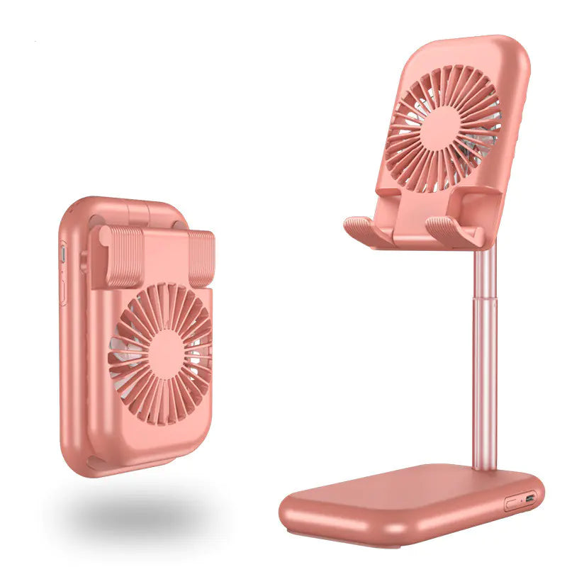 Mini Ventilador USB 2 en 1 con Soporte para Celular | Portátil, Ajustable y Súper Práctico