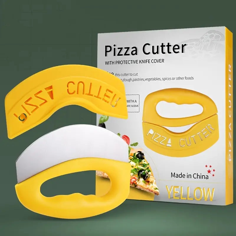 Stainless Steel Pizza Cutter with Protective Sheath