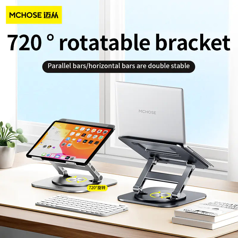 Adjustable Aluminum Laptop Stand for Desk and iPad