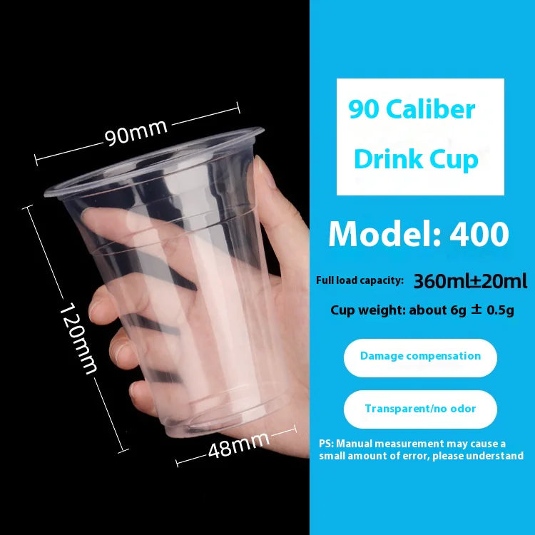 Disposable Thickened Plastic Milk Tea Cup (90mm)