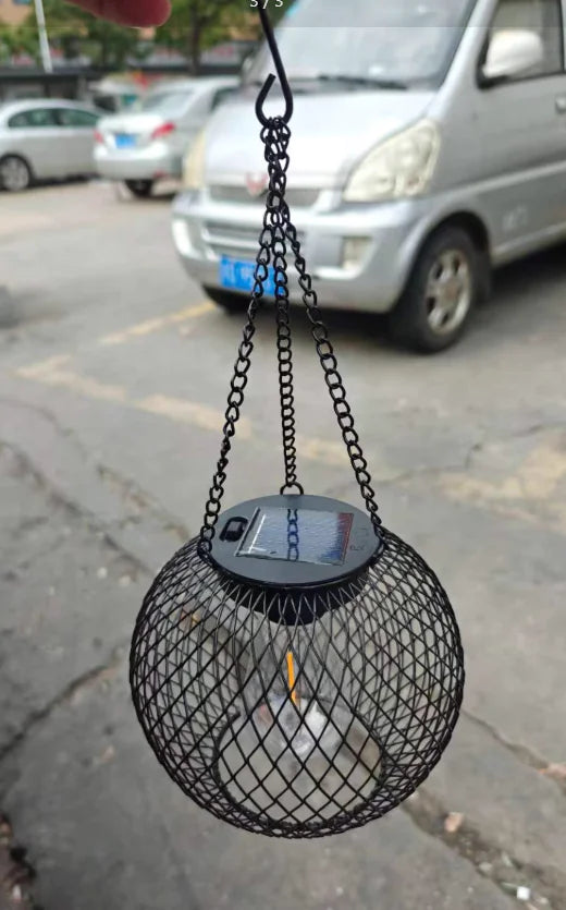 Fashion Simple Solar Garden Metal Hanging Lamp