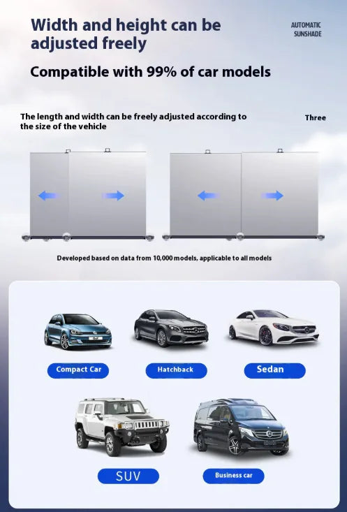 Car Windshield Sunshade Curtain (Pair)