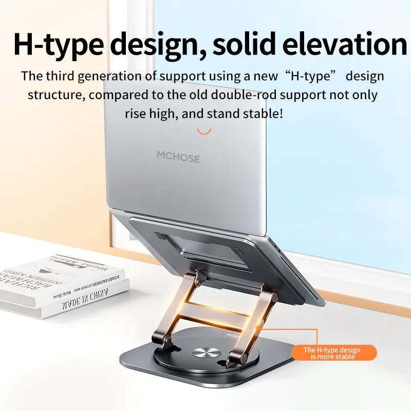 Adjustable Aluminum Laptop Stand for Desk and iPad