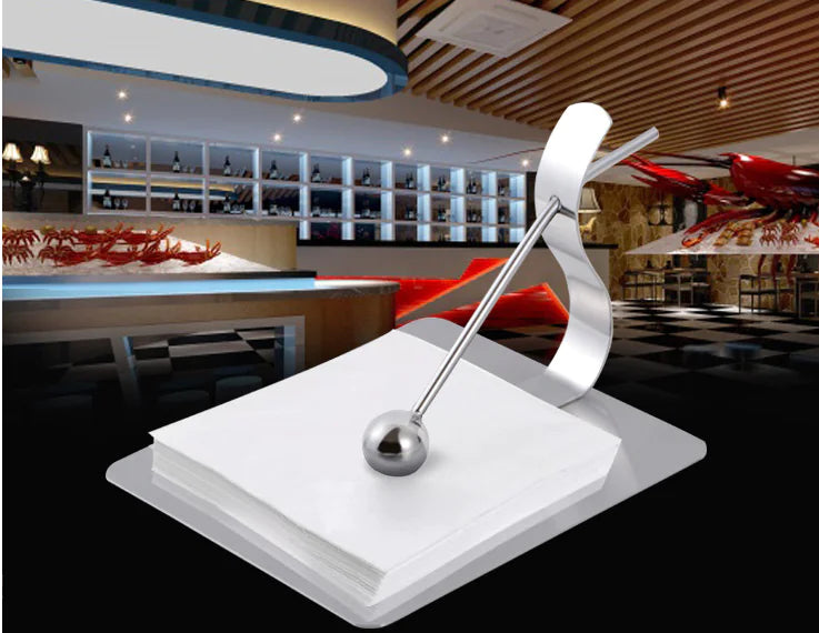 Square Stainless Steel Tissue Box for Tabletop