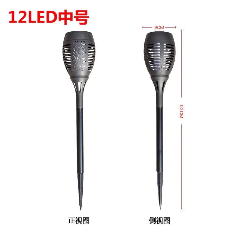 New Solar LED Flame Torch Light for Outdoor Decoration