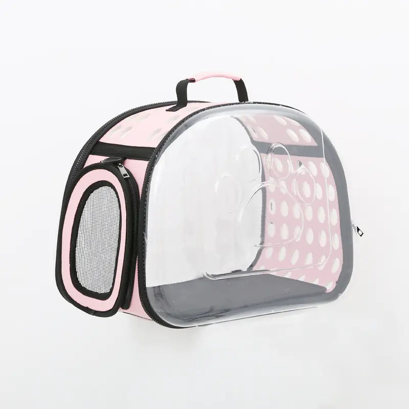 Foldable PVC Pet Carrier Bag for Cats and Dogs